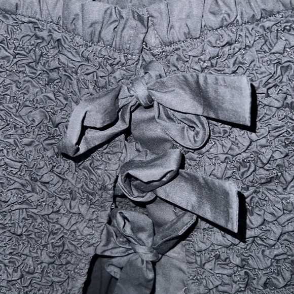 Anthropologie Black Mare Mare Smocked Bow-Tie Flutter Sleeve Top Blouse - Picture 3 of 6